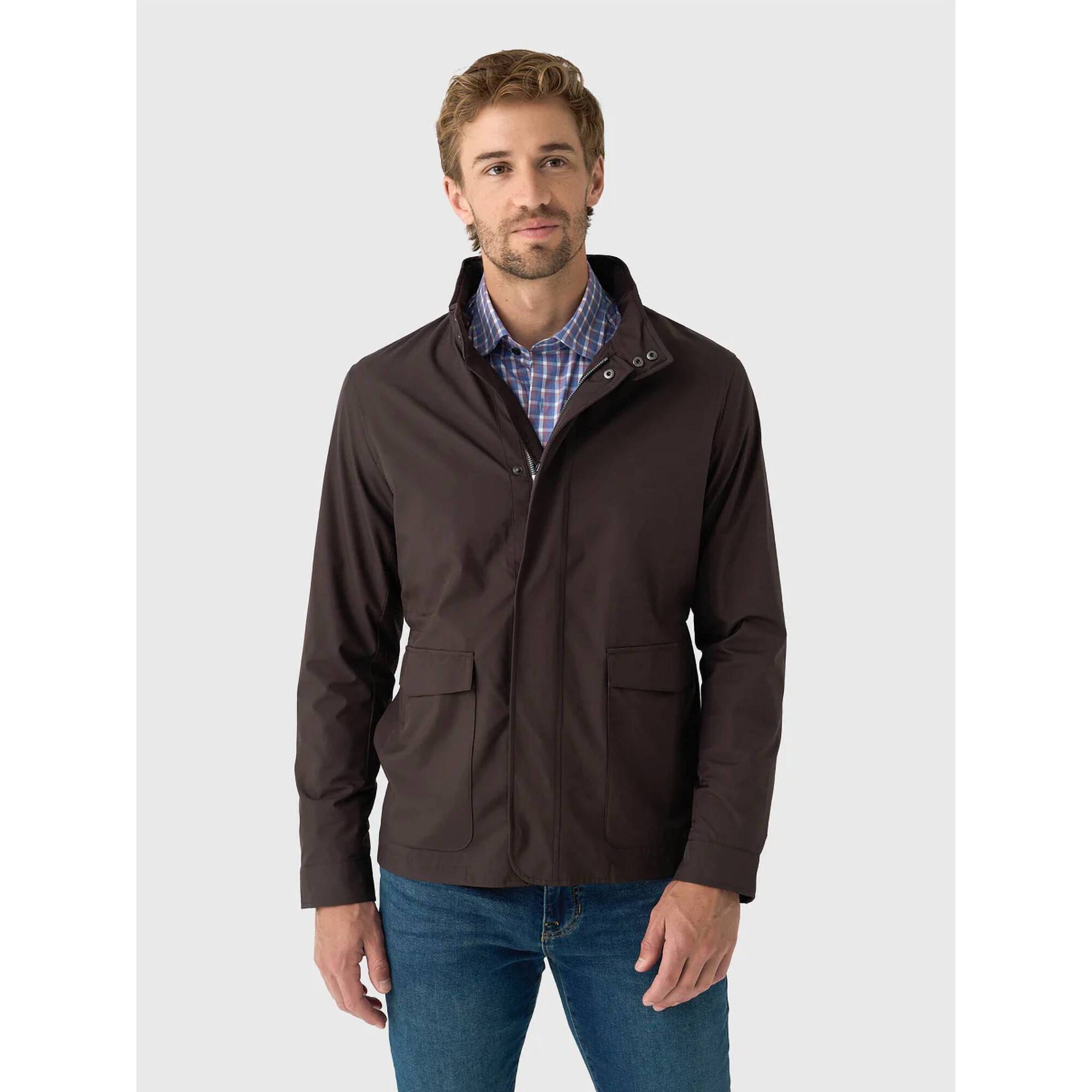 New Peter Millar Discovery Field Jacket In Antique Walnut